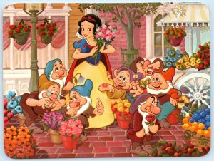 Disneyland SNOW WHITE'S FANTASY BOUQUET Dwarves 1979~5¼x6¾ Postcard 0100-11905