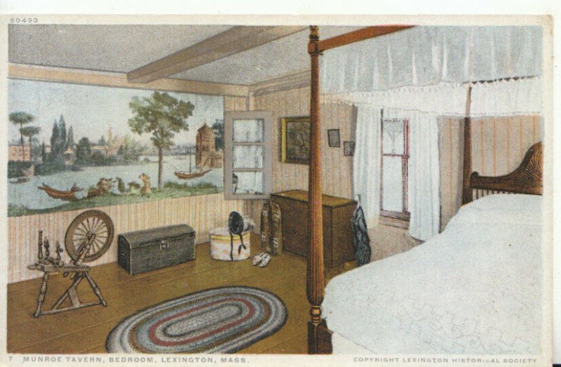 America Postcard - Munroe Tavern - Bedroom - Lexington - Massachusetts - TZ11484