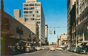 Portland Oregon Looking North on 6th Avenue Vintage Chrome Postcard