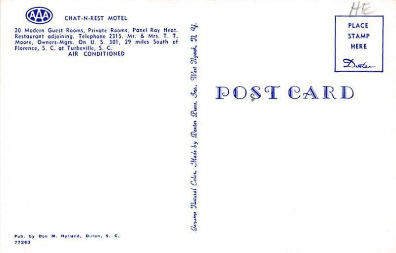 Chat N - Rest Motel Florence, South Carolina