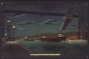 Night Life at Aerial Lift,Duluth,MN Postcard 