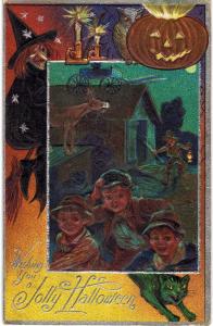 Nash Halloween #4 Boys Pranks Witch Green Cat Waking The Farmer    1910 