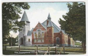 First Congregational Church Appleton Wisconsin 1909 postcard