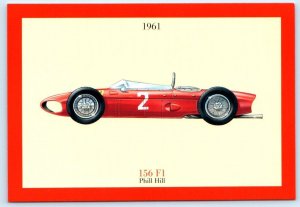 PHILL HILL Race Car Driver FERRARI 156 F1 ~1961 Advertising 4x6 Modern Postcard