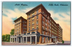 c1940's Hotel Marion Building Street View Little Rock Arkansas AR Postcard