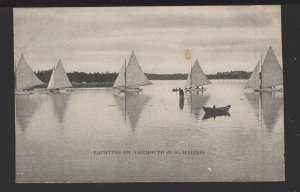 Nova Scotia YARMOUTH Yachting on Yarmouth Harbor PPC Union Jack Flag on back DB