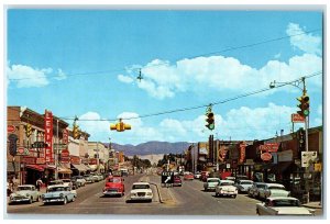 c1950 Business Section Downtown Street Classic Car Montrose Colorado CO Postcard