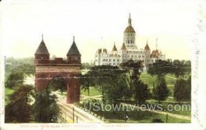 Soldiers Memorial Arch & Capitol - Hartford, Connecticut CT  