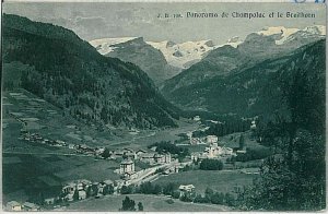 31900 AOSTA province vintage postcard - CHAMPOLUC 1929-