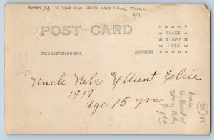 15 Years Old Dapper High School Student Boy Ames Iowa IA RPPC Photo Postcard