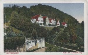 Saarbruken, Partie am Schenkelberg, Germany, early postcard, Unused