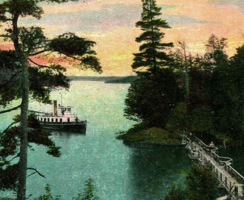 On Lake Joseph Muskoka Lakes G.F.R. System Ontario Canada 1910s Vtg Postcard