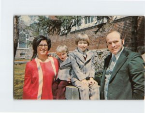 Postcard The Stortz Family, at the German Bible Institute, Seeheim, Germany