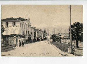 299686 ITALY Lago Maggiore Bavena Corso Umberto I Vintage postcard