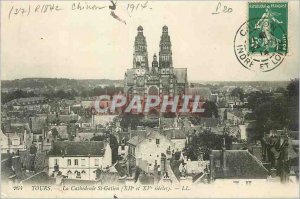 Postcard Old Tours Cathedrale St Gatien