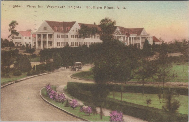 Postcard Highland Pines Inn Weymouth Heights Southern Pines NC 1930