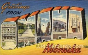 Omaha, Nebraska Large Letter Town Unused 