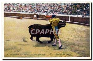 Old Postcard Bullfight Bullfight Paso por alto