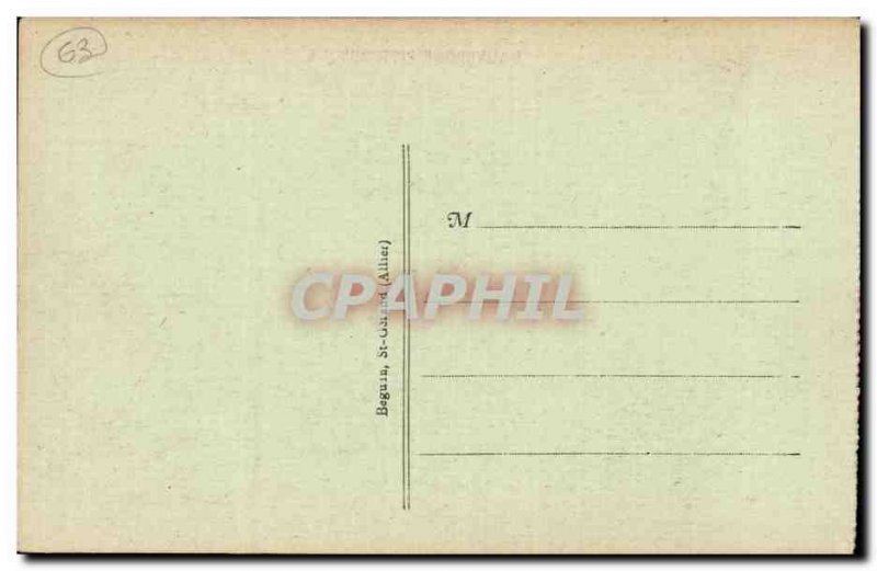 Old Postcard Auvergne Chateau Chazeron