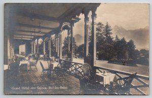 Switzerland Grand Hotel des Salines Bex-les-Bains Real Photo Postcard B32