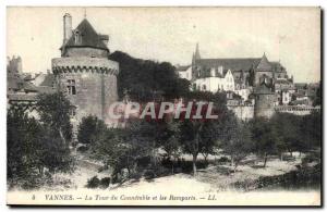 Vannes Old Postcard Tower of connetable and ramparts