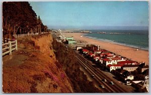 Vtg Santa Monica California CA Home of the Stars Palisades Beach 1950s Postcard