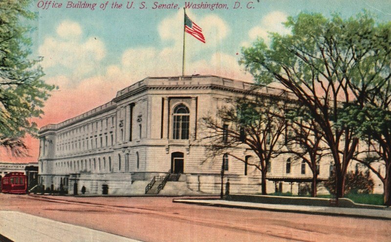 Vintage Postcard 1910's Office Building Of The U.S. Senate Capitol Washington DC