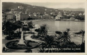 Italy Santa Margherita Ligure Giardini Sul Mare Vintage RPPC 08.39