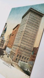 Philadelphia Pennsylvania THE NORTH AMERICAN Glitter Decorated Postcard E16