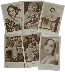 Lot of 6 postcards mexican actress DOLORES DEL RIO 1930-40