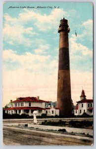 1912 Absecon Lighthouse Atlantic City New Jersey NJ Landmark Posted Postcard