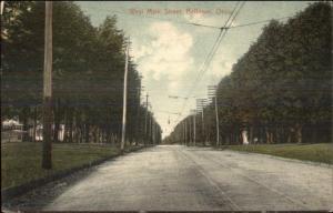 Bellevue OH West Main St. c1910 Postcard rpx