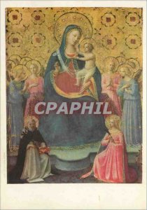 Postcard Modern Pinacoteca Vaticana Beato Angelico Virgin and two Saints Stat...