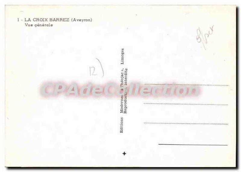 Postcard Old Lacroix-Barrez Aveyron General view