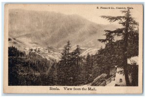 1923 Elysium Hill Simla Jutogh India Sepia Collotype Tuck Art  Postcard