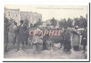 Limousin Old Postcard At the fair Conclusion d & # 39un walking (reproduction)