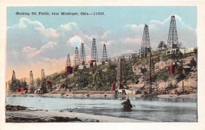 C31/ Muskogee Oklahoma Ok Postcard c1915 Cushing Oil Fields Derricks Tanks 1