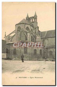 CARTE Postal Poitiers Old church Montierneuf