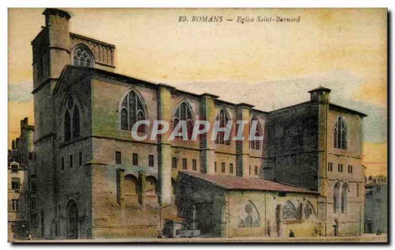 Romans Old Postcard Church of Saint Bernard
