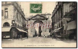 Bordeaux - La Porte Dijeaux - clock - Old Postcard