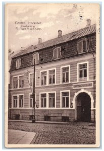 1915 Central Hotellet Saxkjobing R Rasmussen Sakskøbing Denmark Postcard