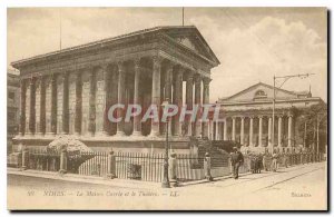 Old Postcard Nimes The House and Theater