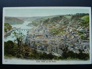 Cornwall LOOE Panoramic view up the river c1905 Postcard