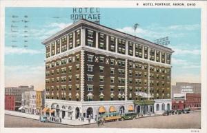Ohio Akron Hotel Portage 1935 Curteich