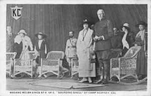 Postcard Madame Melba Sings at Camp Kearney, San Diego, California~117048