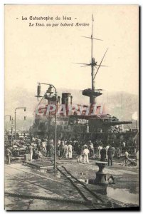 Old Postcard Boat War the disaster of Jena seen by port side Rear
