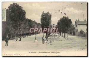 Old Postcard Auxerre Walks in La Porte d & # 39Egleny