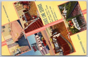 JH12/ Wendover Utah Postcard Linen Stateline National Road Curt Teich 188