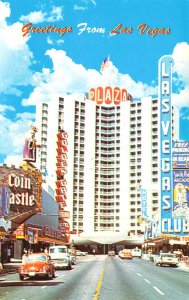 Las Vegas CA The Plaza HotelAlso- Las Vegas Club & Coin Castle  Postcard