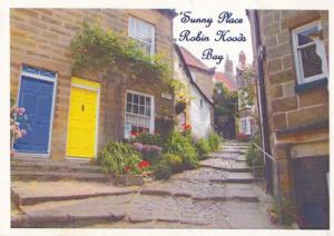 Robin Hoods Sunny Place Cottages General Stores Yorkshire Postcard